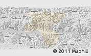 Shaded Relief Panoramic Map of Nedong, physical outside