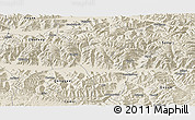 Shaded Relief Panoramic Map of Nedong