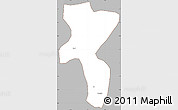 Gray Simple Map of Nedong, cropped outside