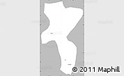 Gray Simple Map of Nedong, single color outside