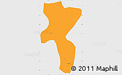 Political Simple Map of Nedong, single color outside