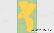 Savanna Style Simple Map of Nedong, single color outside