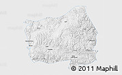 Physical 3D Map of Ngamring, single color outside
