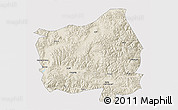 Shaded Relief 3D Map of Ngamring, cropped outside