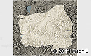 Shaded Relief 3D Map of Ngamring, darken