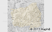 Shaded Relief 3D Map of Ngamring, desaturated