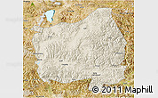 Shaded Relief 3D Map of Ngamring, satellite outside