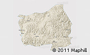 Shaded Relief 3D Map of Ngamring, single color outside
