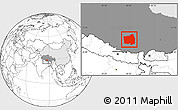 Blank Location Map of Ngamring, highlighted country, highlighted parent region