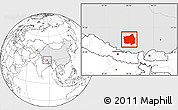 Blank Location Map of Ngamring, highlighted country
