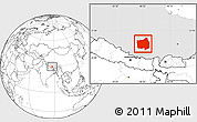 Blank Location Map of Ngamring, highlighted parent region