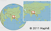 Savanna Style Location Map of Ngamring, highlighted parent region, within the entire country