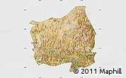 Satellite Map of Ngamring, single color outside