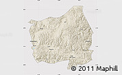 Shaded Relief Map of Ngamring, cropped outside