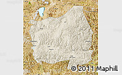Shaded Relief Map of Ngamring, satellite outside