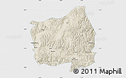 Shaded Relief Map of Ngamring, single color outside