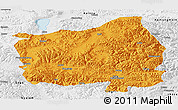 Political Panoramic Map of Ngamring, physical outside