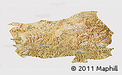 Satellite Panoramic Map of Ngamring, cropped outside