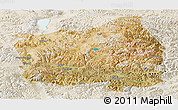 Satellite Panoramic Map of Ngamring, lighten