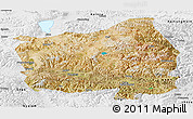 Satellite Panoramic Map of Ngamring, physical outside