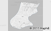 Gray 3D Map of Nyainrong, single color outside