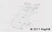 Physical 3D Map of Nyainrong, cropped outside