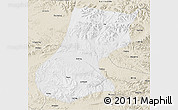 Physical 3D Map of Nyainrong, shaded relief outside
