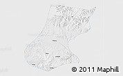 Physical 3D Map of Nyainrong, single color outside