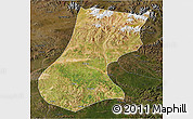 Satellite 3D Map of Nyainrong, darken