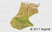 Satellite 3D Map of Nyainrong, single color outside