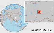 Gray Location Map of Nyainrong