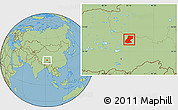 Savanna Style Location Map of Nyainrong