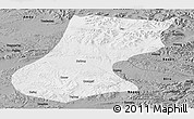 Physical Panoramic Map of Nyainrong, darken, desaturated