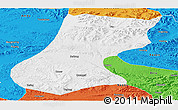Physical Panoramic Map of Nyainrong, political outside