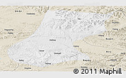 Physical Panoramic Map of Nyainrong, shaded relief outside