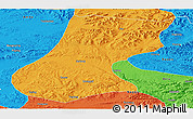Political Panoramic Map of Nyainrong