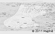 Silver Style Panoramic Map of Nyainrong