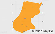 Political Simple Map of Nyainrong, single color outside