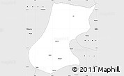 Silver Style Simple Map of Nyainrong