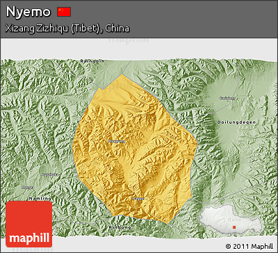 Savanna Style 3D Map of Nyemo