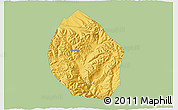 Savanna Style 3D Map of Nyemo, single color outside