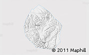Silver Style 3D Map of Nyemo, single color outside