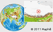 Physical Location Map of Nyemo, highlighted parent region