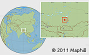 Savanna Style Location Map of Nyemo