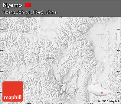 Physical Map of Nyemo, lighten