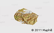 Satellite Panoramic Map of Nyemo, cropped outside