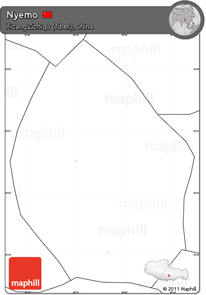 Blank Simple Map of Nyemo, no labels