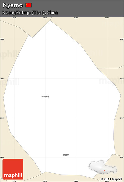 Classic Style Simple Map of Nyemo