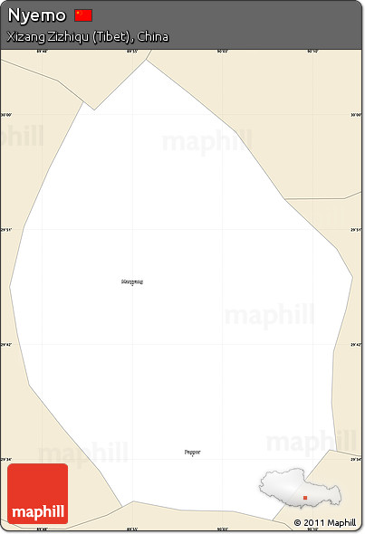 Classic Style Simple Map of Nyemo