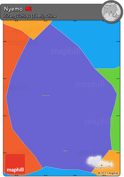 Political Simple Map of Nyemo
